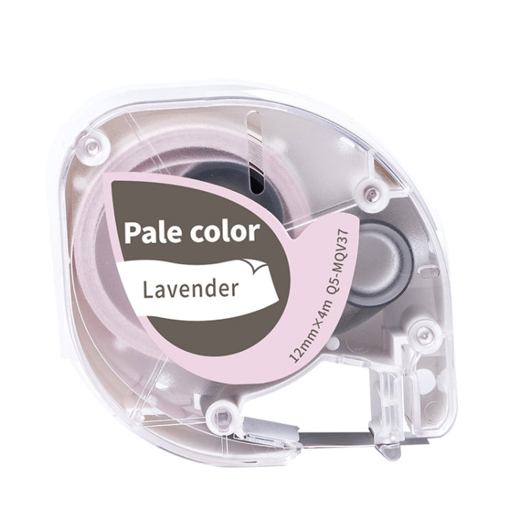 For Phomemo P12 / P12 Pro 12mm x 4m Consumables Label Ribbon, Style: Gray Word on Light Purple Thermal Transfer by buy2fix