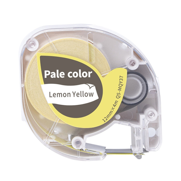 For Phomemo P12 / P12 Pro 12mm x 4m Consumables Label Ribbon, Style: Gray Word on Lemon Yellow Thermal Transfer - Printing Paper by buy2fix | Online Shopping UK | buy2fix