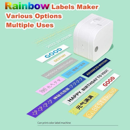 For Phomemo P12 / P12 Pro 12mm x 4m Consumables Label Ribbon, Style: Black Word On White Thermal Paper by buy2fix