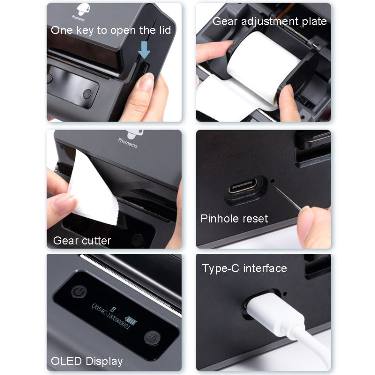 Phomemo M221 Thermal Wireless Label Printer Barcode Bluetooth Label Maker(Blue) by buy2fix