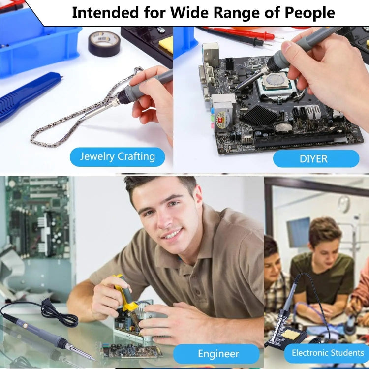 15-in-1 EU Plug 60W Adjustable Temperature Soldering Iron Set with VC830L Digital Multimeter - Soldering Iron Set by buy2fix | Online Shopping UK | buy2fix