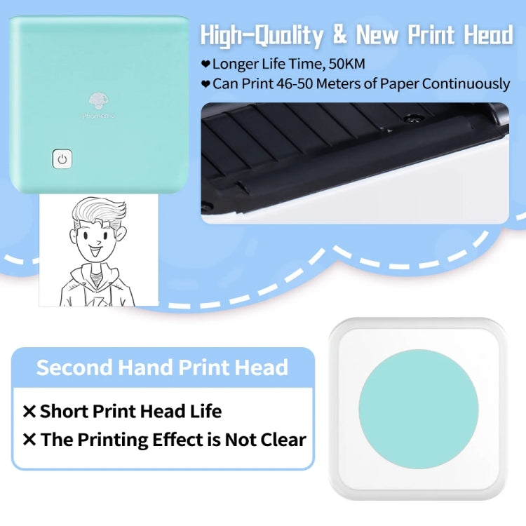 Phomemo M02 PRO Pocket Mini Small Portable Bluetooth Wrong Thermal Tag Printer(White) - Receipt Printers by Phomemo | Online Shopping UK | buy2fix