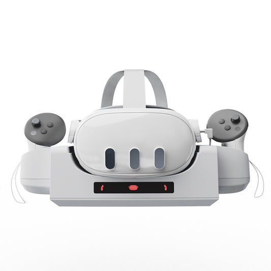 For Meta Quest 3 VR Helmet Charging Base Wall-mounted Fast Charging Rack With LED Indicator(Gray White) - VR Accessories by buy2fix | Online Shopping UK | buy2fix