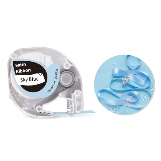 For Phomemo P12 / P12 Pro 12mm x 2m Thermal Transfer Label Ribbon(Black Word On Sky Blue) - Printing Paper by buy2fix | Online Shopping UK | buy2fix