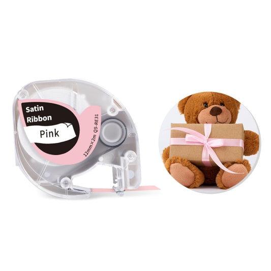 For Phomemo P12 / P12 Pro 12mm x 2m Thermal Transfer Label Ribbon(Black Word On Pink) - Printing Paper by buy2fix | Online Shopping UK | buy2fix