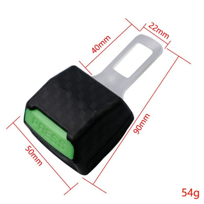 1pair Car Safety Belt Insert Head Limiter With Lock Tongue(Luminous Buckle) by buy2fix