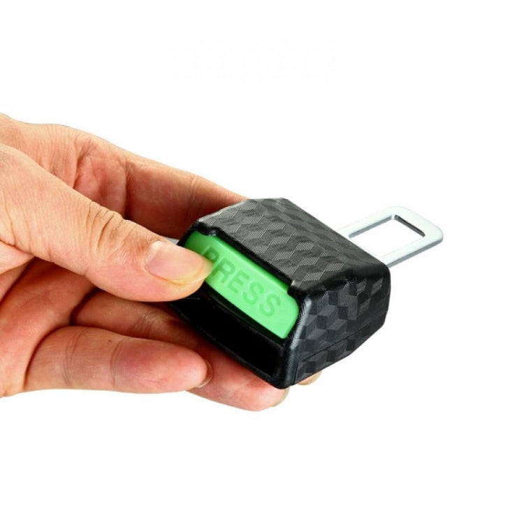 1pair Car Safety Belt Insert Head Limiter With Lock Tongue(Luminous Buckle) by buy2fix