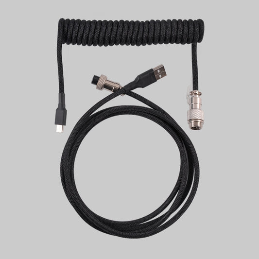 USB-C/Type-C  Mechanical Keyboard Wire Computer Aviation Connector,Cable Length: 3m(Black) - Other by buy2fix | Online Shopping UK | buy2fix