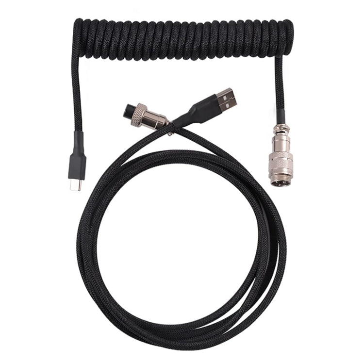 USB-C/Type-C  Mechanical Keyboard Wire Computer Aviation Connector,Cable Length: 3m(Black) - Other by buy2fix | Online Shopping UK | buy2fix