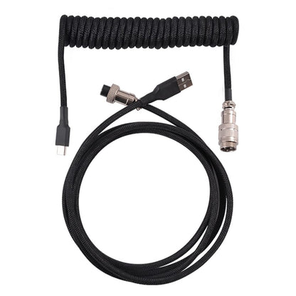 USB-C/Type-C  Mechanical Keyboard Wire Computer Aviation Connector,Cable Length: 3m(Black) - Other by buy2fix | Online Shopping UK | buy2fix