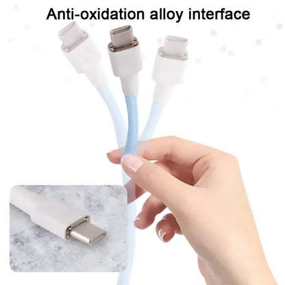 USB-C/Type-C Mechanical Keyboard Wire Computer Aviation Connector,Cable Length: 3m(White) by buy2fix