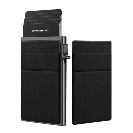 Slim Metal Wallet Pop Up Credit Card Holder RFID Blocking Men Business Card Clip(Black) - Antimagnetic RFID Package by buy2fix | Online Shopping UK | buy2fix