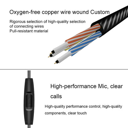 QKZ DM10 1.2m High-Quality In-Ear Metal Magnetic Sports Wired Earphones, Style: Type-C - Type-C Earphone by QKZ | Online Shopping UK | buy2fix