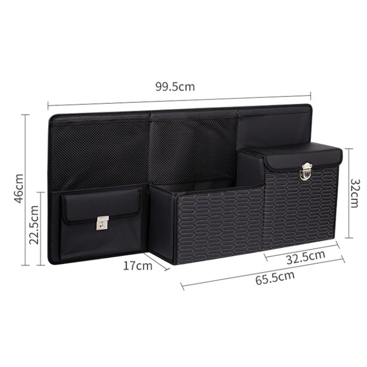 Car Multi-function Leather Trunk Foldable Storage Box(Coffee) by buy2fix