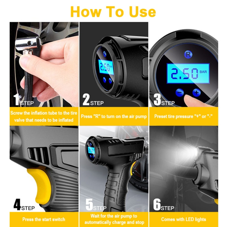 Wired Digital Display 120W  Car Air Pump Compressor Tire Inflator Equipment - Inflatable Pump by buy2fix | Online Shopping UK | buy2fix