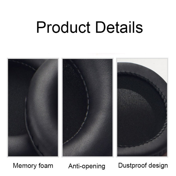 2pcs For Somic G941 Headphone Ear Cotton Earmuff Replacement Headset Ear Cushion Leather Case(Black) by buy2fix