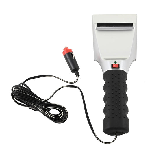 12V Multifunctional Heated Car Snow Shovel Winter Snow Removal Tools(Black+Silver) - Ice Scraper by buy2fix | Online Shopping UK | buy2fix