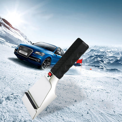 12V Multifunctional Heated Car Snow Shovel Winter Snow Removal Tools(Black+Silver) - Ice Scraper by buy2fix | Online Shopping UK | buy2fix