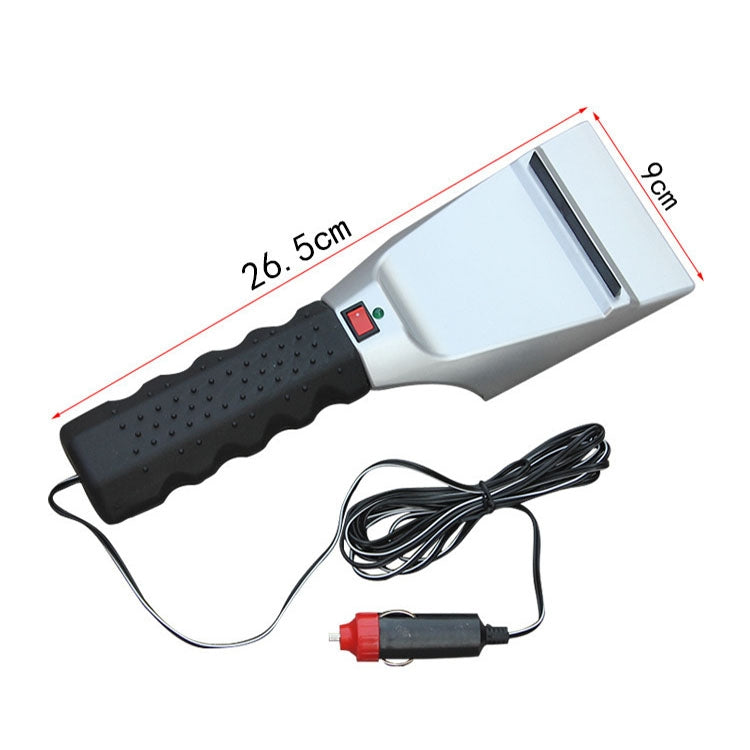 12V Multifunctional Heated Car Snow Shovel Winter Snow Removal Tools(Black+Silver) - Ice Scraper by buy2fix | Online Shopping UK | buy2fix