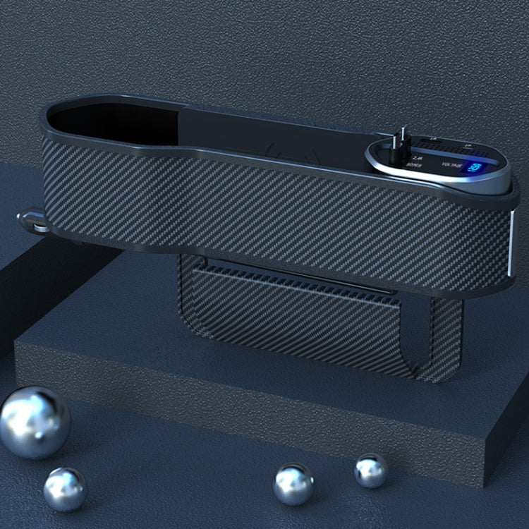 Digital Display Multifunctional Super Fast Charging Car Seat Gap Storage Box, Model: Without Wireless Charging by buy2fix