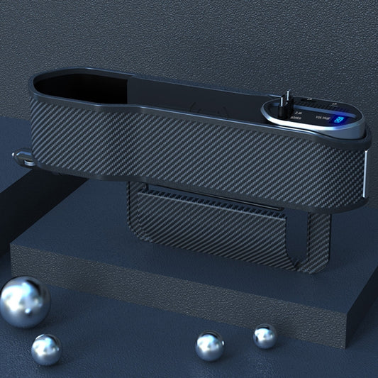 Digital Display Multifunctional Super Fast Charging Car Seat Gap Storage Box, Model: Without Wireless Charging by buy2fix