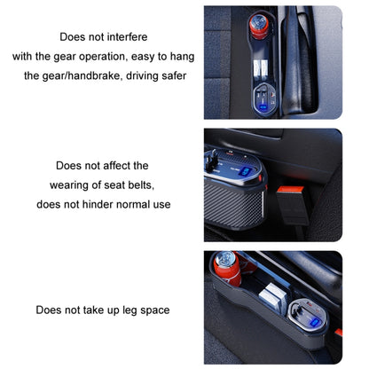 Digital Display Multifunctional Super Fast Charging Car Seat Gap Storage Box, Model: Without Wireless Charging by buy2fix