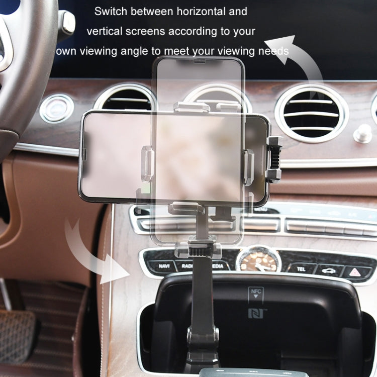 Car Center Console Water Cup Holder Adjustable Mobile Phone Holder(Black) by buy2fix