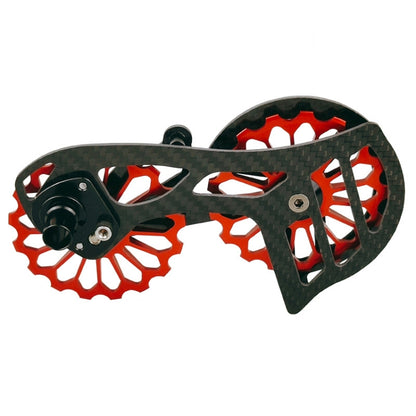 Carbon Fiber Guide Wheel For Road Bike Bicycle Bearing Rear Derailleur Guide Wheel Parts, Model Number: SD2 Red by BIKERSAY