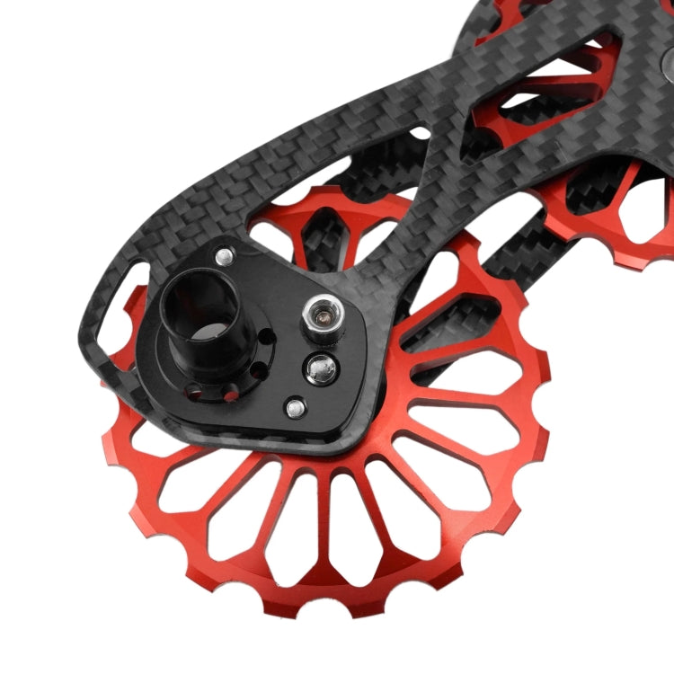 Carbon Fiber Guide Wheel For Road Bike Bicycle Bearing Rear Derailleur Guide Wheel Parts, Model Number: SD2 Red by BIKERSAY