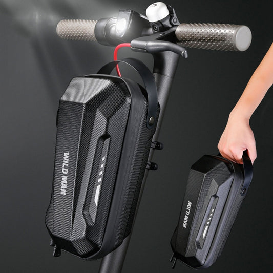 WILD MAN Scooter EVA Hard Shell Front Bag Folding Bicycle Quick Release Hanging Bag, Size: 2L(Black) by WILD MAN