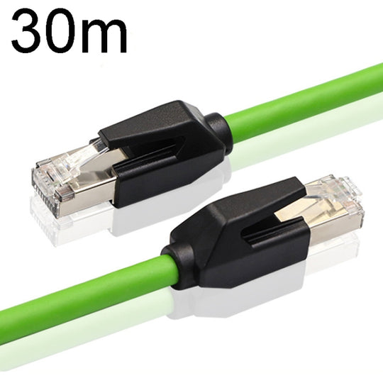 30m CAT6 Double Shielded Gigabit Industrial Cable Vibration-Resistant And Highly Flexible Drag Chain Cable