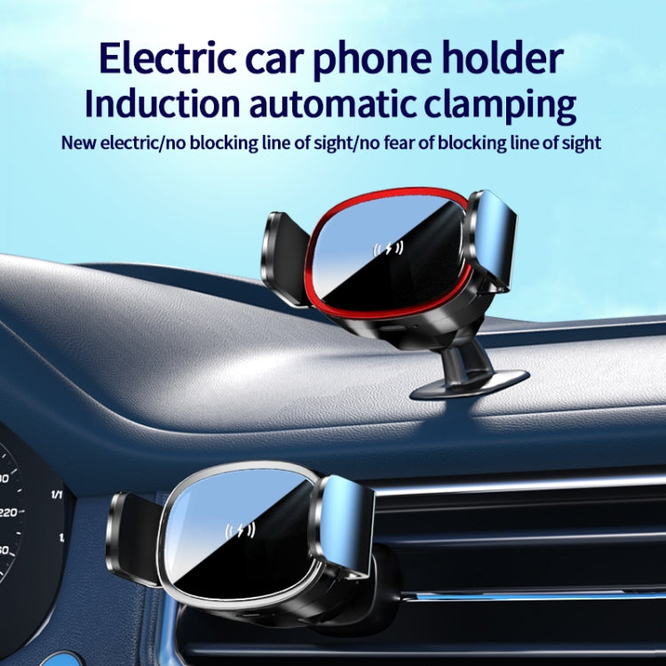 15W Car Wireless Charging Bracket Auto Induction Electric Navigation Bracket(Red) by buy2fix