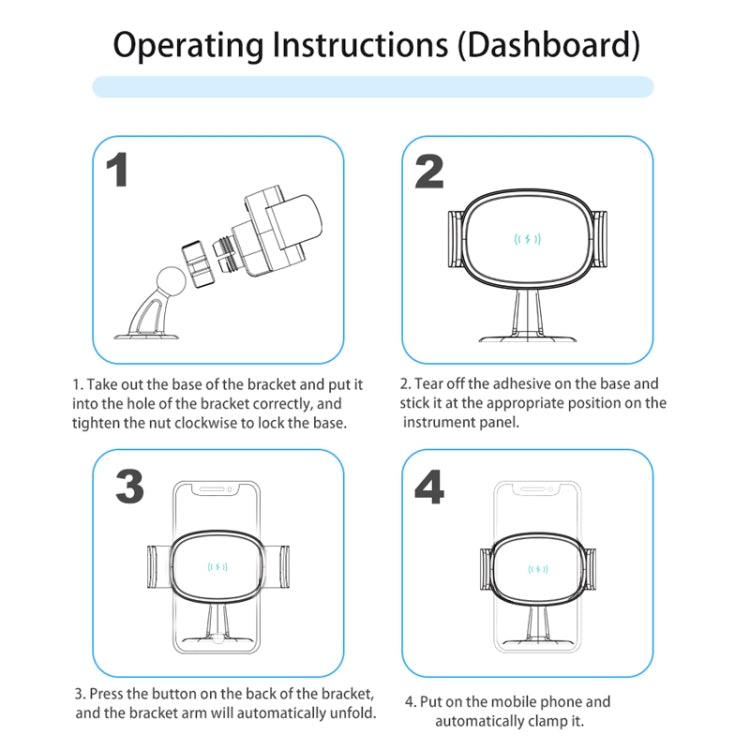 15W Car Wireless Charging Bracket Auto Induction Electric Navigation Bracket(Red) by buy2fix