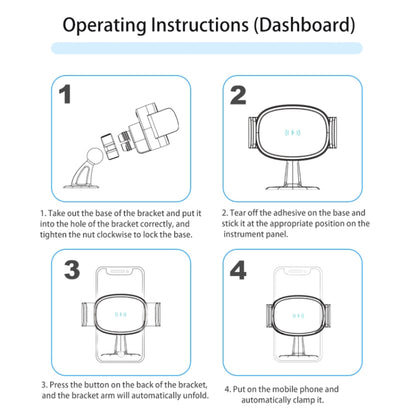 15W Car Wireless Charging Bracket Auto Induction Electric Navigation Bracket(Red) by buy2fix