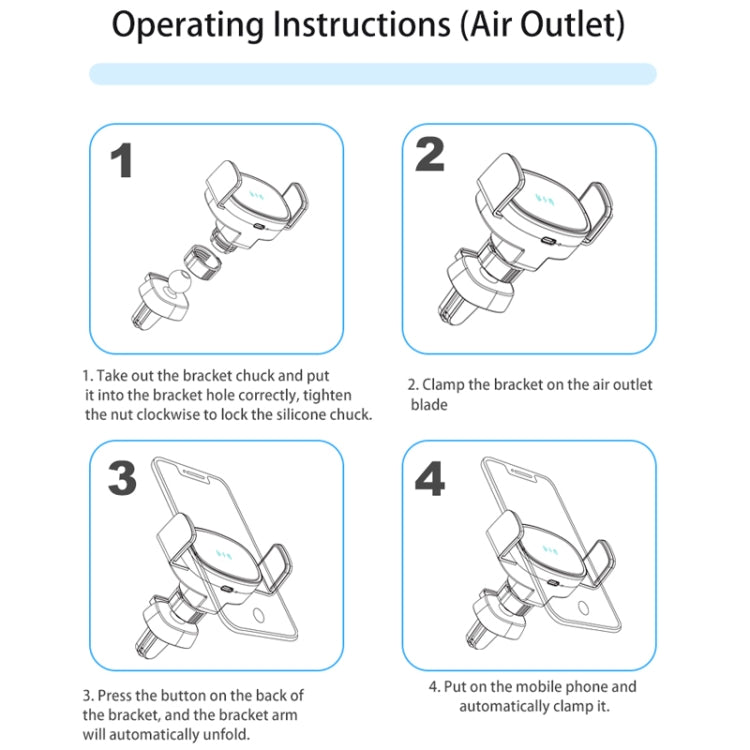 15W Car Wireless Charging Bracket Auto Induction Electric Navigation Bracket(Red) by buy2fix