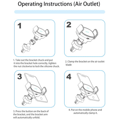 15W Car Wireless Charging Bracket Auto Induction Electric Navigation Bracket(Red) by buy2fix