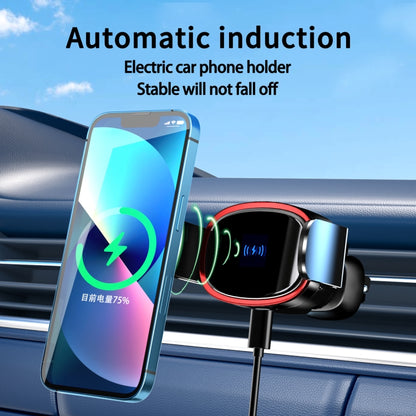 15W Car Wireless Charging Bracket Auto Induction Electric Navigation Bracket(Red) by buy2fix