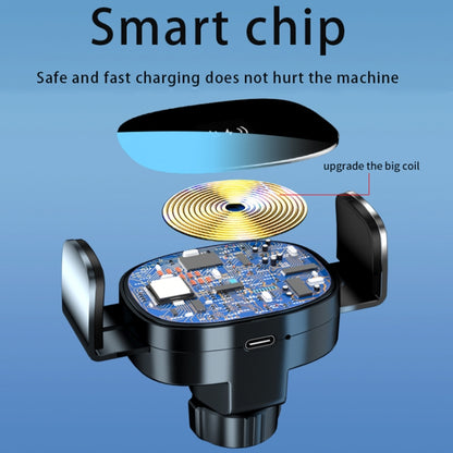 15W Car Wireless Charging Bracket Auto Induction Electric Navigation Bracket(Red) by buy2fix