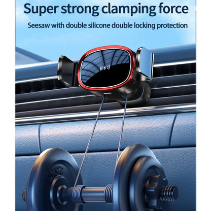15W Car Wireless Charging Bracket Auto Induction Electric Navigation Bracket(Red) by buy2fix