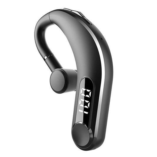 Ear-Mounted Waterproof Sports Smart Noise Reduction Bluetooth Earphones With LED Battery Display(Black) - Bluetooth Earphone by buy2fix | Online Shopping UK | buy2fix