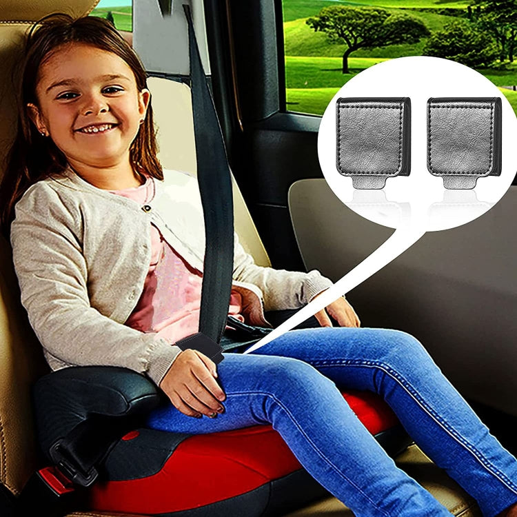 1pair Child and Adult Car Seat Belt Anti-strangle Adjuster(Gray) by buy2fix