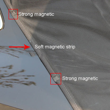 M 156 x 150cm Car Tailgate Anti-Mosquito And Insect Screens Trunk Magnetic Sunscreen Mosquito Net by buy2fix