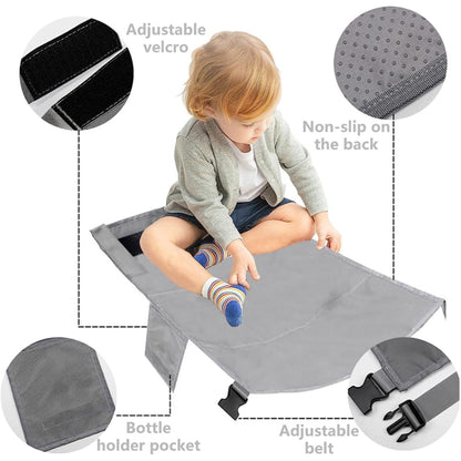 79 x 44cm Kids Airplane Seat Extender Portable Travel Seat Cushion(Gray) by buy2fix