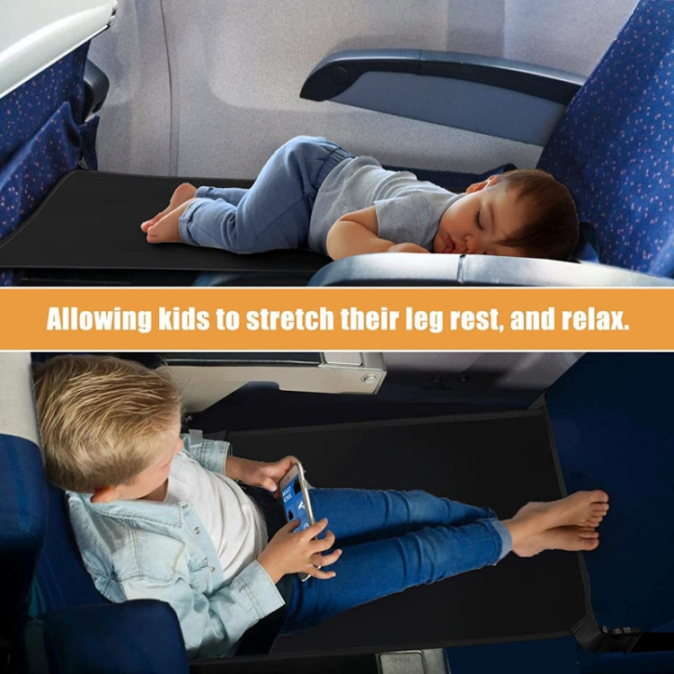 79 x 44cm Kids Airplane Seat Extender Portable Travel Seat Cushion(Black) - Seat Accessories by buy2fix | Online Shopping UK | buy2fix