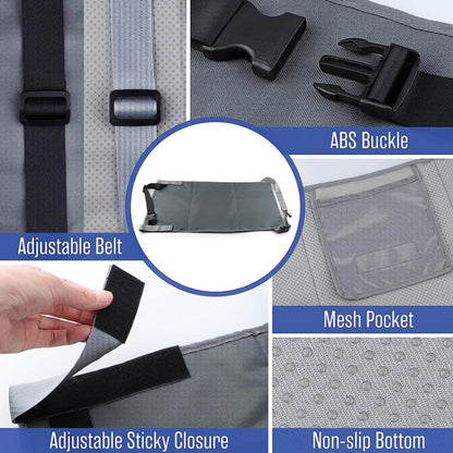 79 x 44cm Kids Airplane Seat Extender Portable Travel Seat Cushion(Black) - Seat Accessories by buy2fix | Online Shopping UK | buy2fix