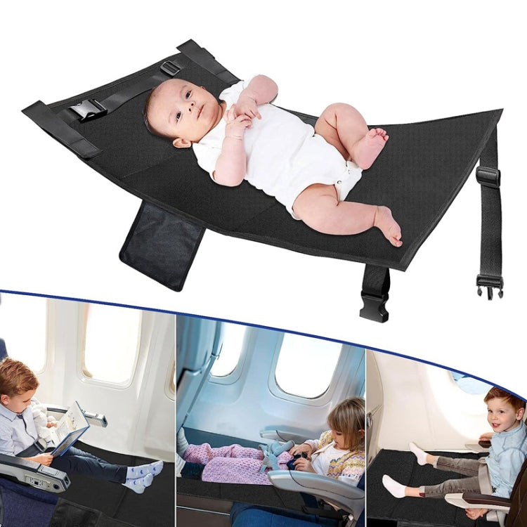 79 x 44cm Kids Airplane Seat Extender Portable Travel Seat Cushion(Black) - Seat Accessories by buy2fix | Online Shopping UK | buy2fix