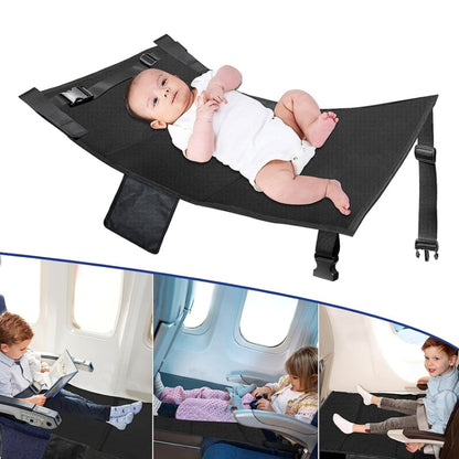 79 x 44cm Kids Airplane Seat Extender Portable Travel Seat Cushion(Black) - Seat Accessories by buy2fix | Online Shopping UK | buy2fix