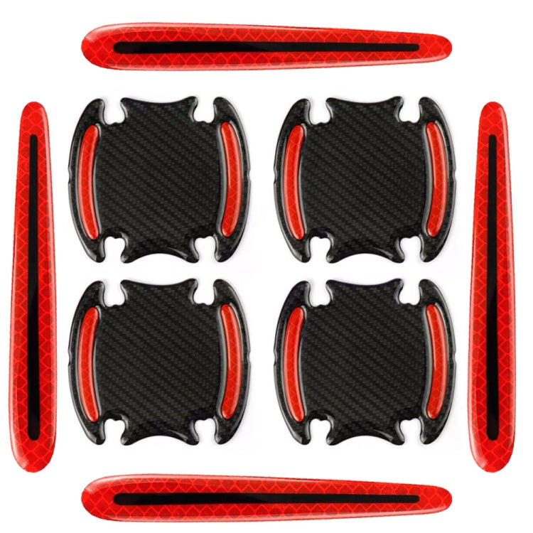 8pcs/set Car Door Handle Rearview Mirror Safety Warning Protective Reflective Sticker, Color: Red - Warning Sticker by buy2fix | Online Shopping UK | buy2fix