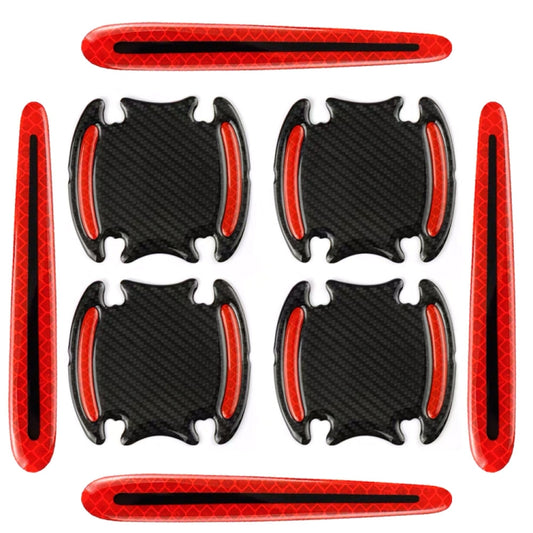 8pcs/set Car Door Handle Rearview Mirror Safety Warning Protective Reflective Sticker, Color: Red - Warning Sticker by buy2fix | Online Shopping UK | buy2fix