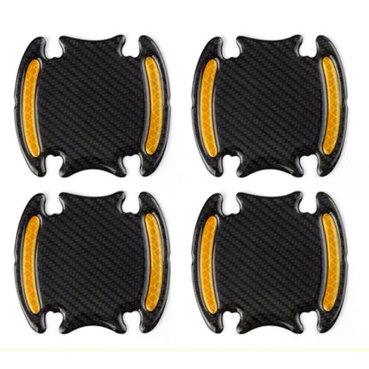 8pcs/set Car Door Handle Rearview Mirror Safety Warning Protective Reflective Sticker, Color: Yellow by buy2fix